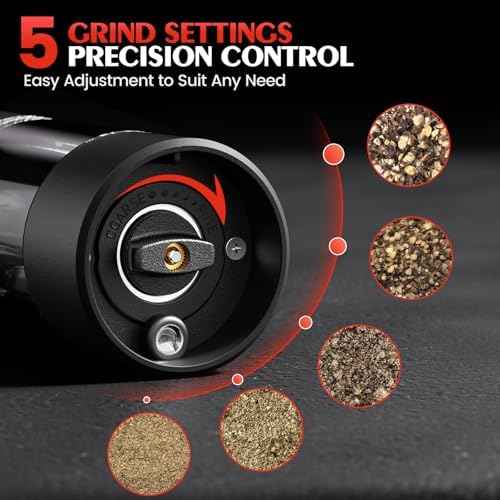 Electric Salt and Pepper Grinder Set Automatic Battery Pepper Mill