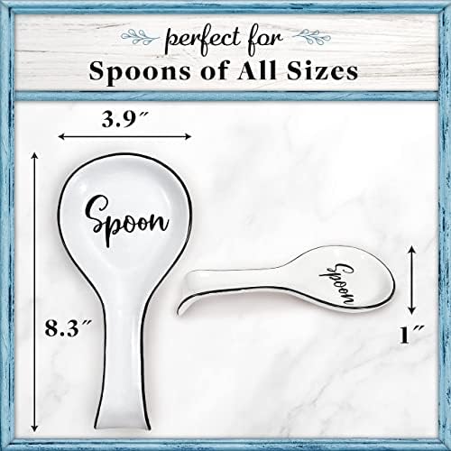 Home Acre Designs Spoon Rest For Kitchen Counter & Stove Top - White