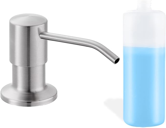 Built in Soap Dispenser for Kitchen Sink, Brushed Nickel Stainless Steel by DOILIESE