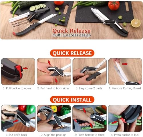 2-in-1 Kitchen Scissors with Replaceable Blades