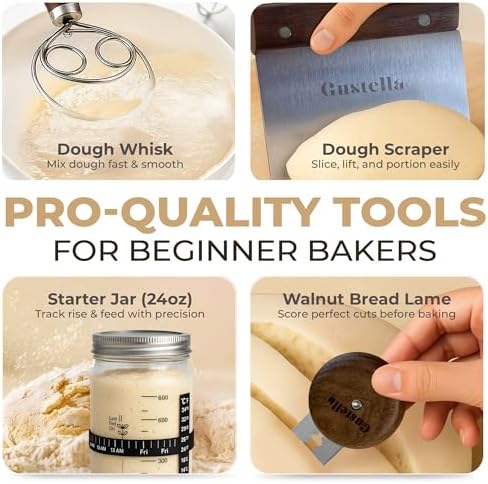 Sourdough Starter Kit for Beginners – Complete Bread Baking Set with