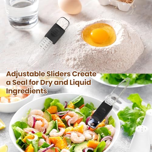 Adjustable Measuring Spoons Set of 2#2258, Fits in Spice Jars