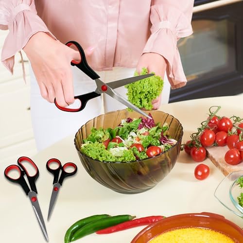 3-pack All Purpose Scissors 3 Sizes Ultra Sharp SS Blades Comfort