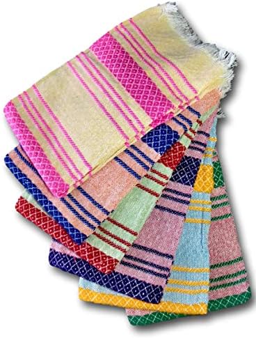 Jacq & Jürgen – Set of 6 Multicolor Cotton Cloth Napkins – 22"x18"
