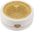 Teapot Warmer, Circular Concave Ceramic Tea Warmer with 11.8cm Gold