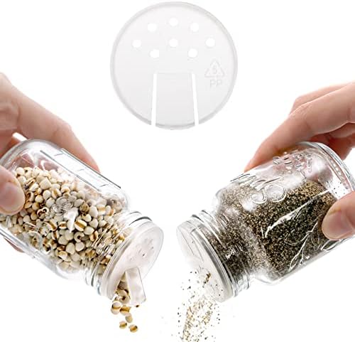 Coloch 30 Pack 4 Oz Glass Mason Spice Jar with Shaker Lids& Labels