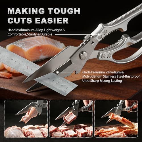Heavy Duty Kitchen Shears for Food, Kitchen Scissors All Purpose