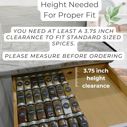 Sweet Living 4 tier spice rack drawer organizer for Kitchen Cabinets
