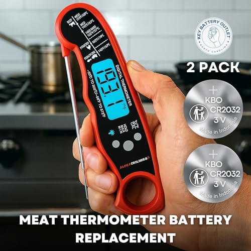 Meat Thermometer Battery Replacement Kit, 2-Pack CR2032