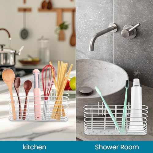 304 Stainless Steel Utensil Holder, Cutlery Silverware Drying Rack