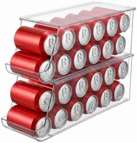 Oprunsy 2-Pack Stackable Can Organizer for Refrigerator
