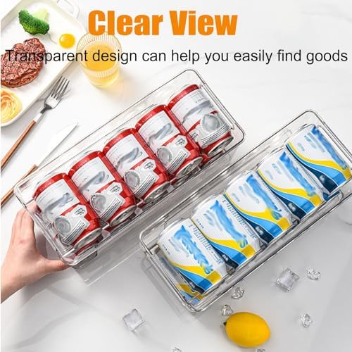 2-Tier Soda Can Dispenser For Refrigerator, Automatic Rolling Drink