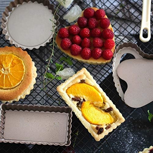 CANDeal 7pcs Tarts, Quiches & Dessert Baking Set, 6x Removable Bottom