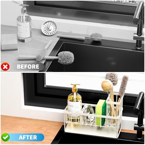 Cisily Off White Sponge Holder for Kitchen Sink
