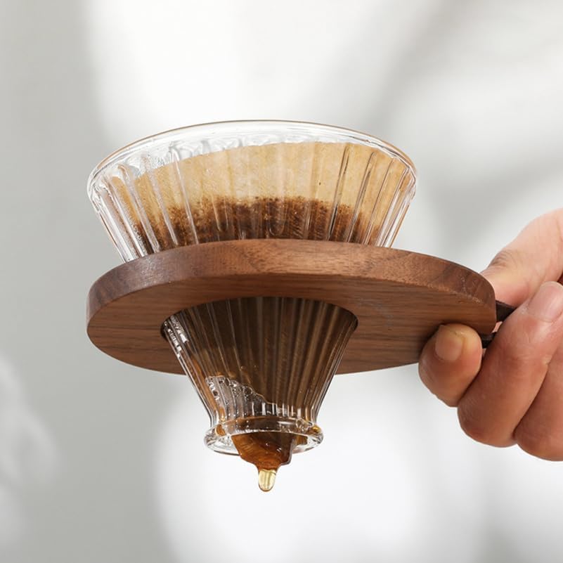 IMIKEYA Wooden Coffee Dripper Stand Coffee Maker Stand