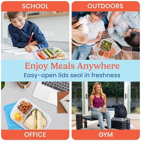 Bentgo Easyboxes - Original Stackable Lunch Boxes - Reusable