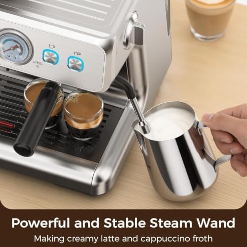 Electactic Espresso Machine with Grinder, 20 Bar