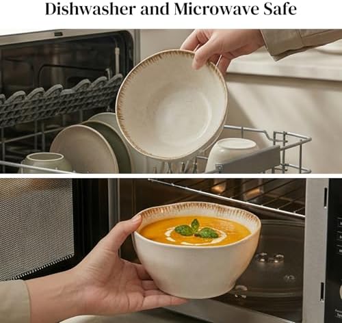 DOWAN 30 OZ Soup Bowls, Large Cereal & Salad Bowl Set of 4, Deep Bowl
