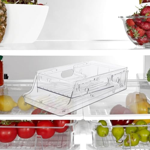 Double Layer Plastic Can Organizer Rolling Soda Dispenser for