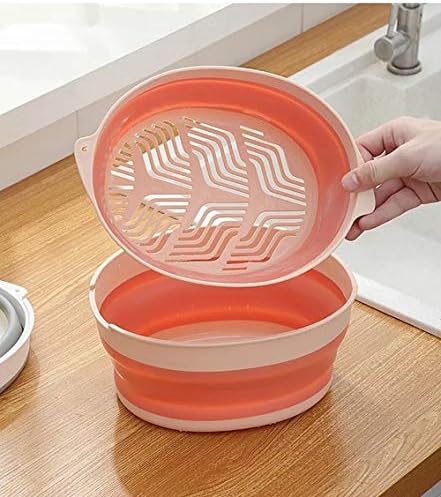 2-in-1 Creative Collapsible Silicone Large Colander Washing Fruits