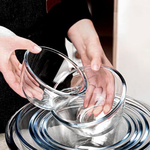 BESPORTBLE 2pcs Glass Mixing Bowl Set 500ml Each Food-grade Glass
