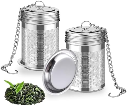 2 Pack Stainless Steel Tea Infusers, Extra Fine Mesh Strainers with
