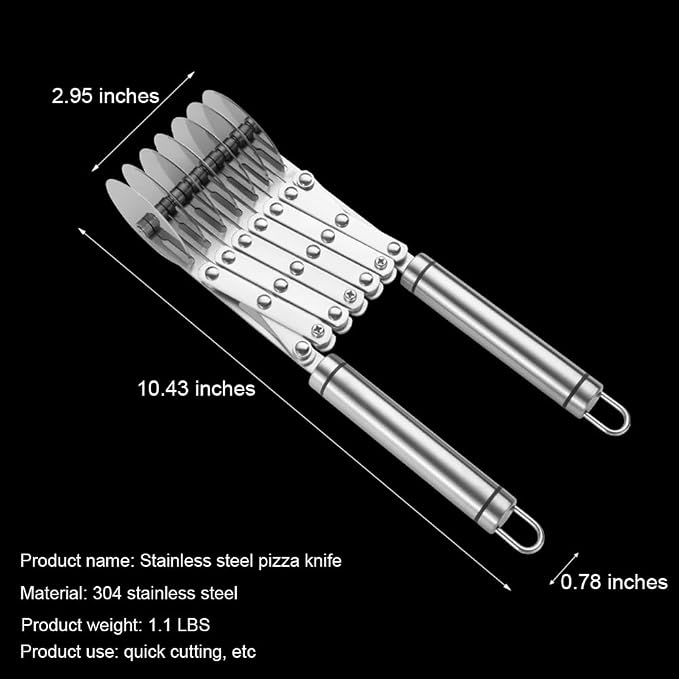 7 Wheel Pastry Cutter Tool, Adjustable Pasta Cutter wheel - Image 2