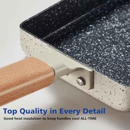 Ceramic Coating Square Japanese Tamagoyaki Omelette Small Skillet