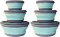 Collapsible Bowl with Lid, 6 PCs Silicone Salad Bowl with Lid Portable