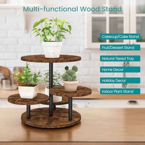 ELITEROO 4 Tier Round Cupcake Tower Stand for 50 Cupcakes, 360°