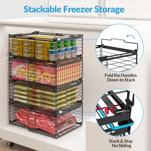 NADAMOO Expandable Chest Freezer Organizer Baskets