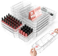 21 PCS Extendable Drawer Organizer Set Clear Stackable Vanity Storage
