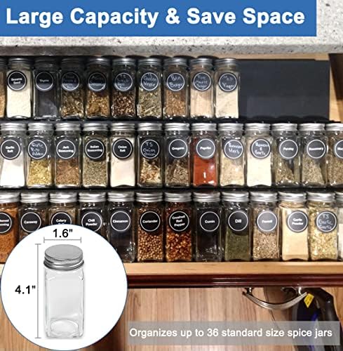 Spice Drawer Rack Organizer Insert for Kitchen Cabinet, Pack of 9