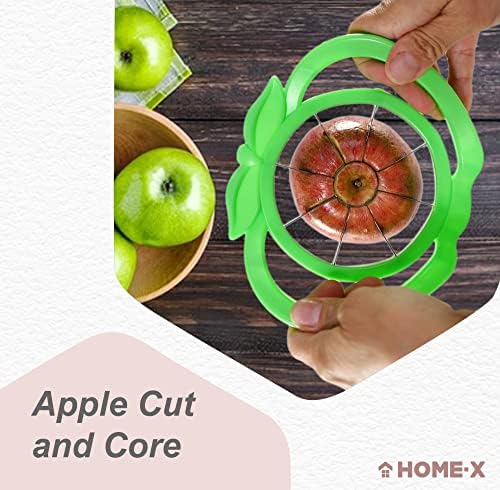 HOME-X Apple Corer and Cutter, Fruit and Vegetable Slicer, Apple Core