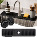 24 Inch Silicone Faucet Mat for Kitchen Sink Splash Guard, W/Sink