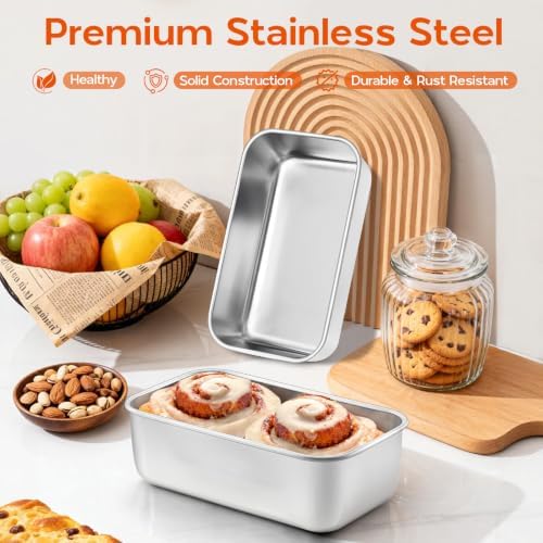 Onader Mini Loaf Pan for Baking Bread 6 Pack, 61⁄4 x 35⁄8 Inch
