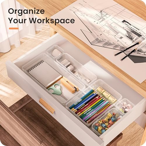A-LuGei Drawer Organizer for Vanity Bathroom Makeup Desk
