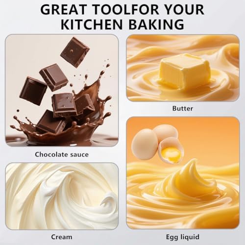 Stainless Steel Semi-Automatic Egg Whisk, Rotary Whisk Blender (Combo)
