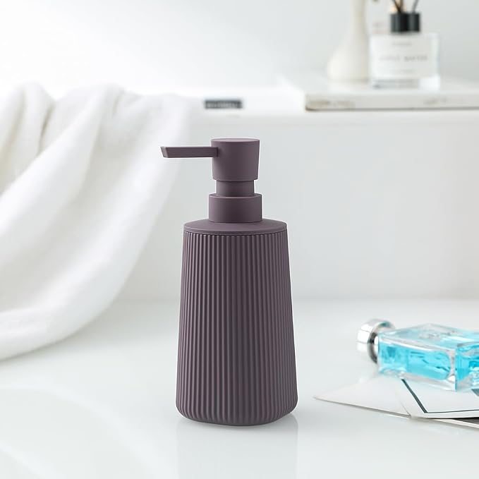 Small Soap Dispenser for Bathroom and Kitchen, Modern Farmhouse Striped Style - Image 4