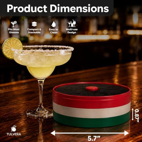 Margarita Salt Rimmer Set, Cocktail Glass Rimming Kit for Sugar, Bar