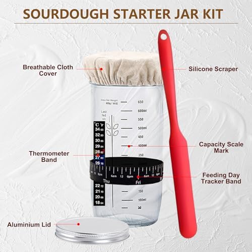 Complete Sourdough Starter Kit, Banneton Bread Proofing Basket