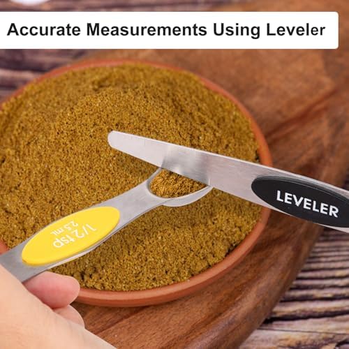 Magnetic Measuring Spoons Set, 7-Piece Stainless Steel