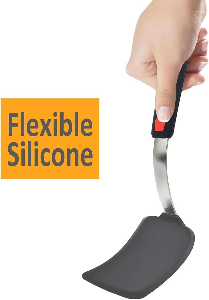 Mixed 5 Piece Silicone Spatula Set, 600F Heat-Resistant No-Melt Rubber Spatula - Image 5
