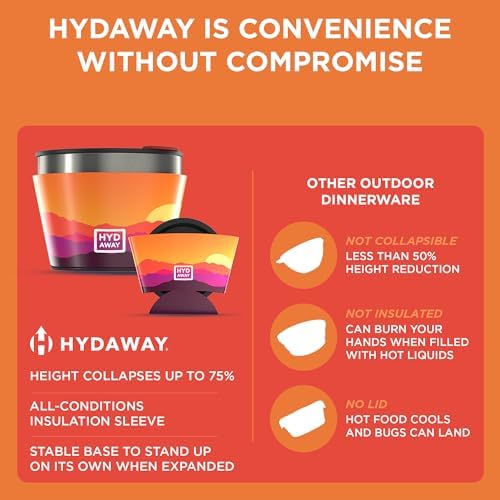 HYDAWAY 1.5-Cup Collapsible Insulated Bowl with Lid