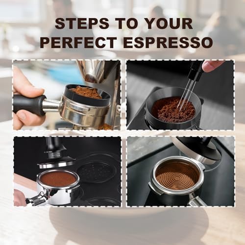 Espresso Accessories 54mm Spring Loaded Tamper Kit, 5-Piece Set with