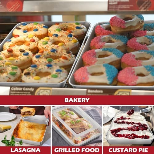Leonyo Baking Pan with Lid Set of 4, 121⁄3 x 93⁄4 x 2 Inch Rectangular