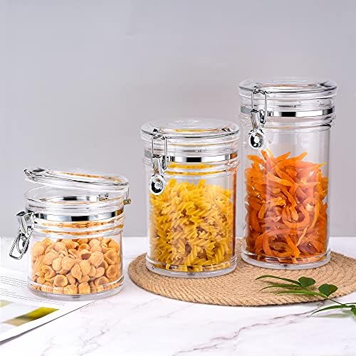 50 oz Reinforced Medium Acrylic Canister with Locking Clamp, Airtight