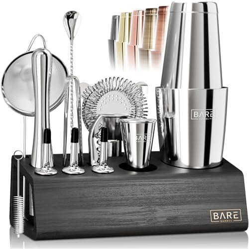 BARE BARREL® Mixology Bartender Kit Bar Set | 14-Piece Cocktail Shaker