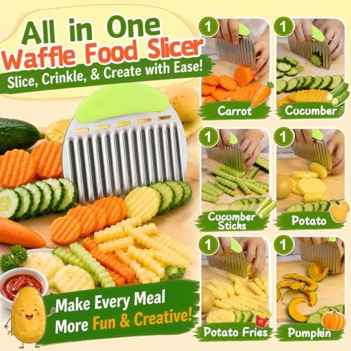 JAYVAR Large Crinkle Cutter French Fry Cutter