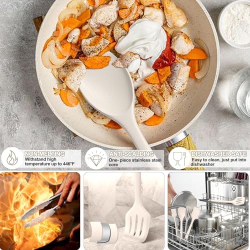 Umite Chef 22-Piece Silicone Cooking Utensils Set,Heat Resistant &